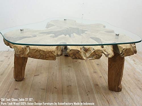 切り株テーブル ハンドメイド Amazon.co.jp: アジアンファクトリー オールドチーク 一枚板 切り株