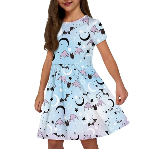 Image of Short Sleeve Dress for Girls with Pockets Cute Toddler Girl Clothes Summer 2-12