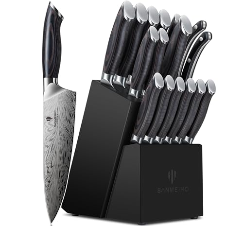 SANMEIHO 16-Piece Knife Set