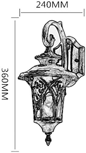Applique murale antique en aluminium et verre d'eau rétro E27 - 6
