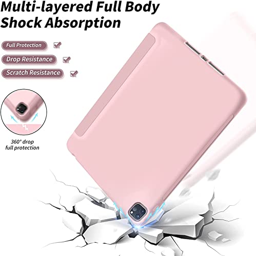 Image of DuraSafe Cases for iPad Pro 11 inch 4th 3rd 2nd Gen Case A2759 MNXE3HN /A MNXD3HN /A A2435 MNXG3HN /A MNXF3HN /A MNXJ3HN /A A2761 A2762 MNXN3HN /A MP553HN /A A2377 MHQR3HN /A MHQT3HN /A A2228 - Rose Gold