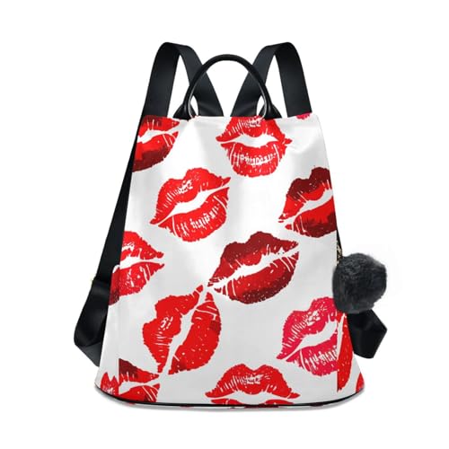 Sac à dos femme blanc bisous le cadeau idéal avec ses nombreuses poches pratiques