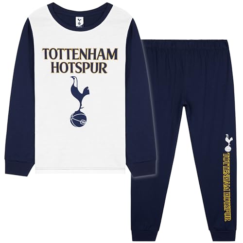 Get Trend Tottenham Hotspur Pijama Futbol Niño Adolescente, Conjunto Pijama Invierno 2 Piezas con Camiseta Manga Larga y Pantalón, Regalos Niños (13-14 Años, Azul Marino Tottenham Hotspur)