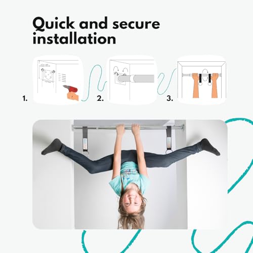 DreamGYM Doorway Sensory Swing Kit - Blue Compression Swing - 95 Cotton