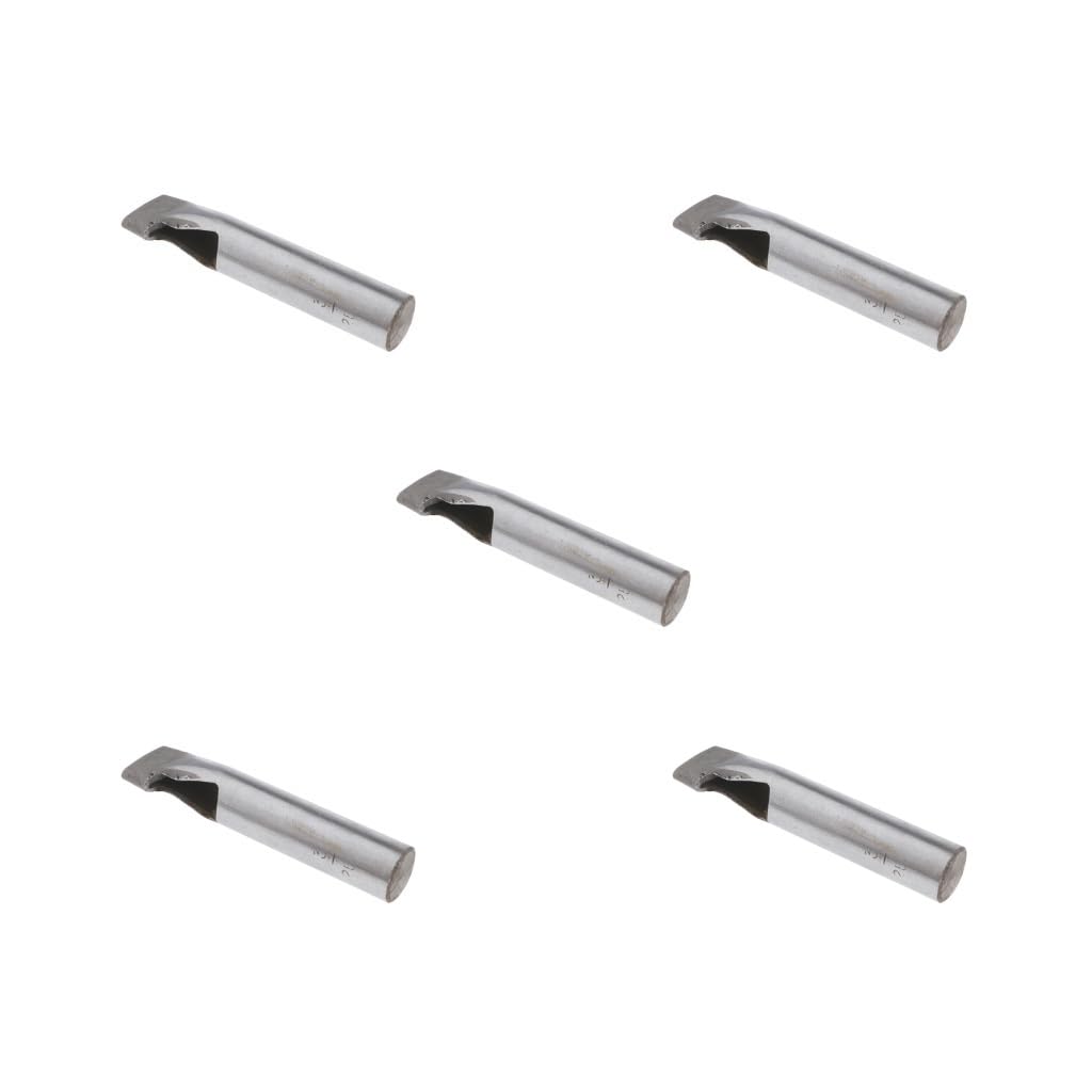Set di 5 punzonatrici a forma ovale per guarnizioni della cintura in pelle, 3 x 25 mm, argento