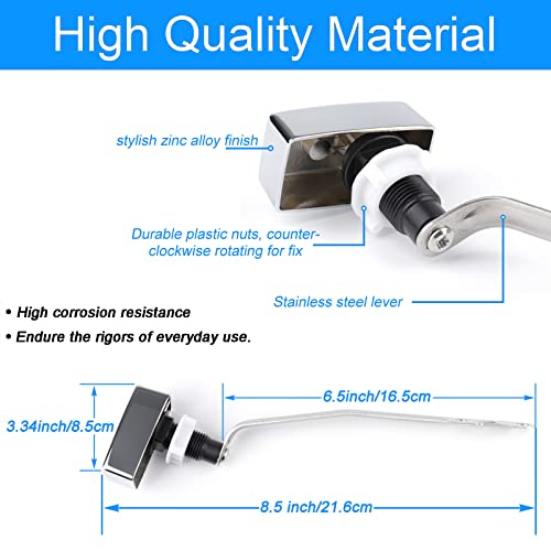 Toilet Flush Handle Replacement, Side Mount Toilet Tank Lever Fit For Kohler 85114-Cp Trip Lever Kit, Polished Chrome #TOP2