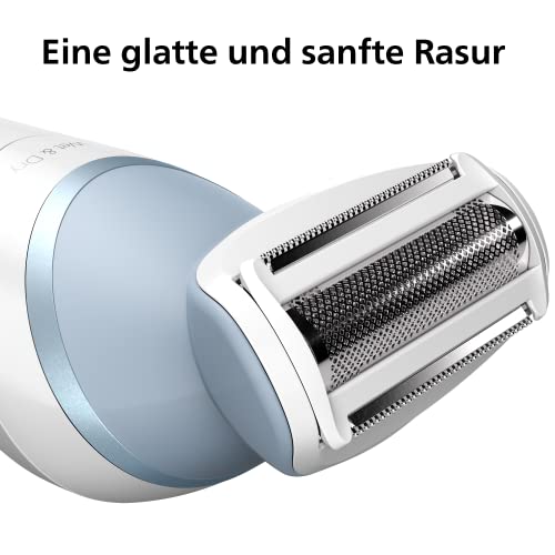 Philips Lady Shaver Series 8000 – Kabelloser Nass- Trockenrasierer inkl. 5 Zubehörteilen & Gesichtshaarentferner (Modell BRL166/91) – Ansicht 5