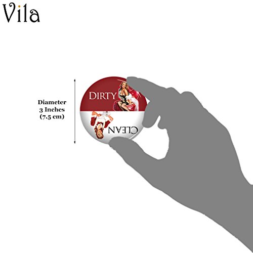 VILA Dishwasher Magnet, Household Appliance Badge Depicts “Clean” & “Dirty”, Easy to Read White Letters with Black Background, Use on Magnetic Surfaces Such as Stainless Steel, Iron & Nickel, 1-pc - Thumbnail 7