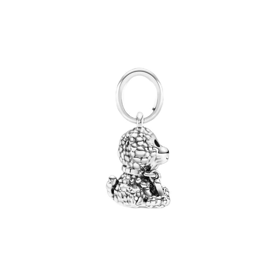 Poodle Puppy Dog Dangle Charm 925 Sterling Silver Pendant,Jewelry Beads Gifts for Women Bracelet&Necklace A00442