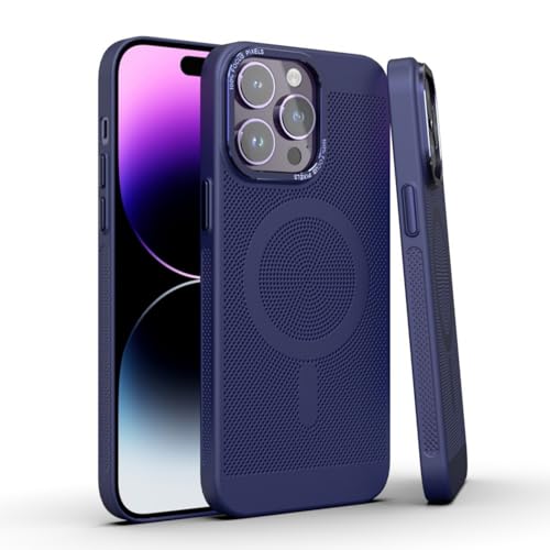 MagSafe対応 いphone15 スマホ 放熱 冷却ケース 耐衝撃 マグセーフ対応 かわいい メッシュ構造 iPhone15 用ケース カメラレンズ保護 放熱性能 おしゃれ 韓国 マグネット搭載 スマホ冷却 アイフォン15 用 カバー ワイヤレス充電