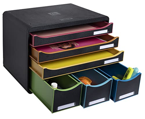 Caja de 6 cajones Exacompta 306714D para documentos A4+ en color negro 6