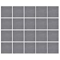20 Pcs Square Carpet Tiles, 23.6" x 23.6" Peel and Stick Floor Carpet with Padding Attached, Self-Adhesive Non-Slip Floor Tile for Office Bedroom Living Room Indoor Outdoor(77.5 sqft/Box)(Light Grey)