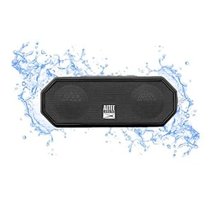 Altec Lansing LifeJacket H2O 4 – Waterproof Bluetooth Speaker, Durable & Portable Speaker with Voice Assistant, 10 Hour Battery Life & 100 Foot Range, Black