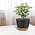 UUBEMM Self Watering Planters with Drainage Holes, Set of 3 Plastic Plant Pots with Deep Reservoir for Indoor Outdoor Garden Flowers Plants,10+9+8 Inch (Black)