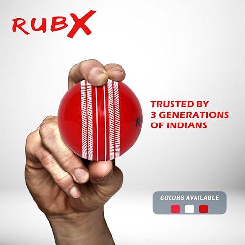 Image of RUBX PVC T-20 Practice Cricket Wind Balls 110g Pack of 3, Standard Size, Suitable for Training & Casual Play (Multicolor 2)