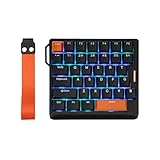 EPOMAKER HE30 Tastiera a Effetto Hall con Una Sola Mano, 8K Polling & 0.125ms, SOCD & Snap Key, Adjustable Trigger, PBT Keycap, RGB, Custom Software, Wired Gaming Keyboard for PC/Gamer (Nero)