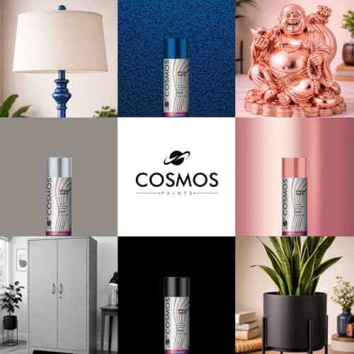 Image of Cosmos Paints 25 Medium Yellow, Solid Colours Spray Paint, Gloss Finish (400 Ml) | Quick Dry & No-Drip Wide Spray Cap System For Cars, Bikes & Metal, Wood, Plastic, Diy, Home Decor, Art & Craft