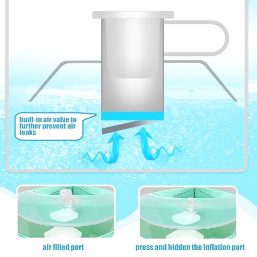 Loowarts Arm Floaties for Kids 2-6 Year,Inflatable Arm Bands Float as Water Wings & Swimmies,3-Chambers Independent Safety System for Toddler Weight (33-55 LB). Green Floater Sleeves. by LOOWARTS - Image 4
