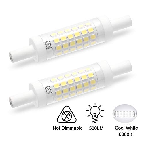 4 Lampadine R7S LED 78mm 10W Dimmerabili – Bianco Freddo 6000K, 1000LM, 360° Per Sostituzione Alogene