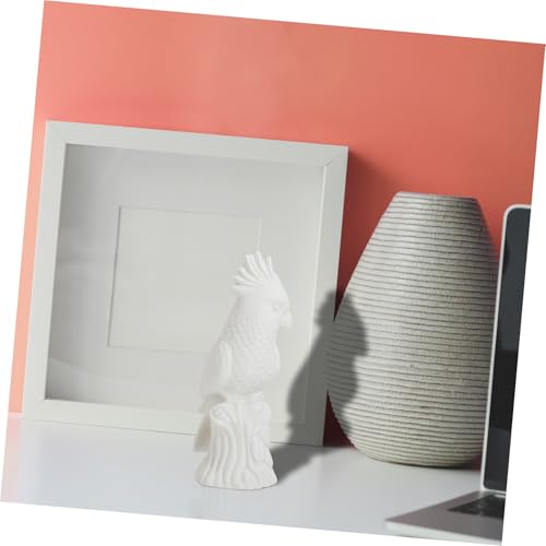Perroquet en céramique blanc sculpté main pour une décoration chic - 7