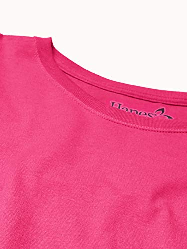 Hanes Women's Long Sleeve Tee, Sizzling Pink, XX-Large