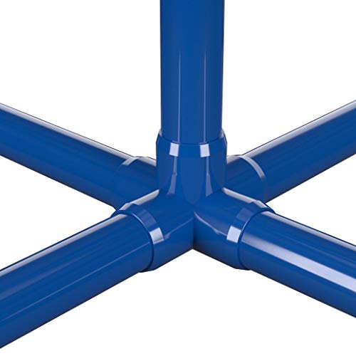 Formufit F0015Wc-Bl-4 5-Way Cross Pvc Fitting, Furniture Grade, 1" Size, Blue (Pack Of 4) #TOP4