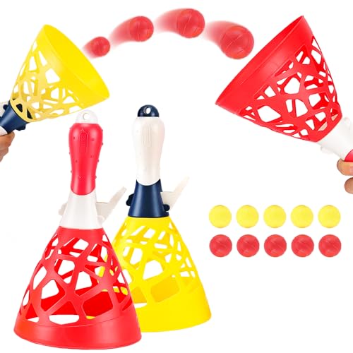 Juegos de Exterior e Interior para niños, Juego de Captura con 2 cestas y 10 Pelotas, Regalos de Fiesta de cumpleaños, Juguetes de Deportes de Playa de Verano para niños de 5 6 7 8 9 y 10 años