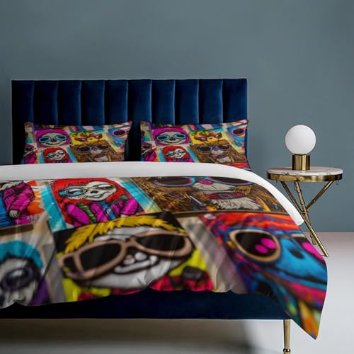 Housse de couette 135 x 200 microfibre douce avec fermeture éclair - 8