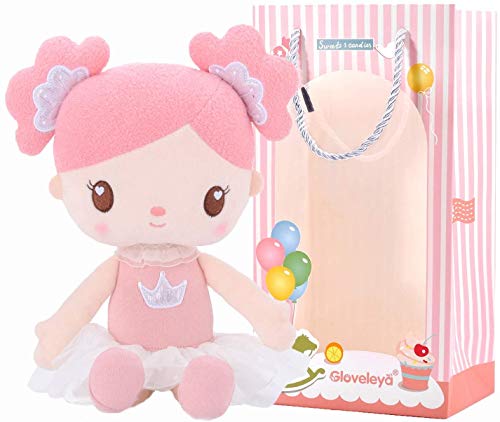 Conzy Stuffed Baby Doll Gifts for Girl Super Soft Buddy Cuddly Baby Girl Toy Gifts wtih Gift Bag 16.5 Inches in Standing (Candy Girl)