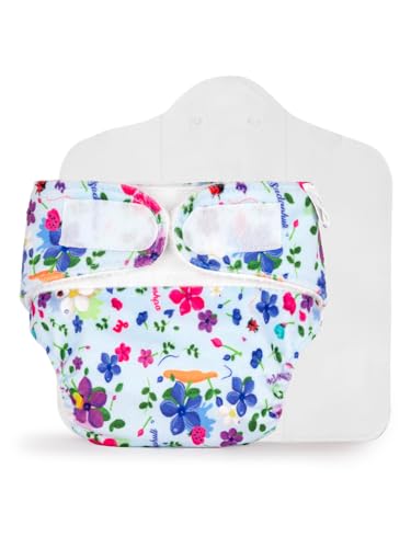 Image of SuperBottoms Newborn UNO Premium Cloth Diaper with Insert (0 to 3m) | Washable & Reusable Diaper with Organic Cotton Pad | Superior Absorption | Waterproof | SuperDryFeel Layer | Super Soft & Gentle