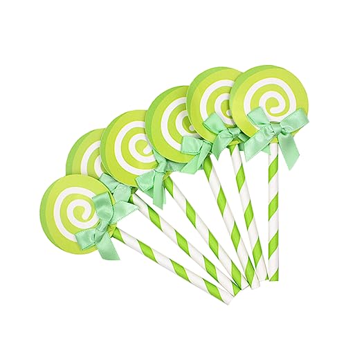 Alipis 36pcs Cake Toppers Dessert Picks Candy Party Decorations Lollipop Cake Toothpick Birthday Cupcake Toohpick Lollipop Cake Decoration Valentines Day Cake Decor Fake Props Sweet