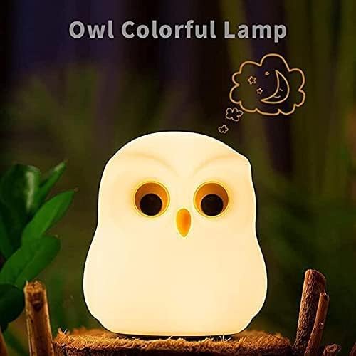 Cute Owl Night Light for Kids,USB Rechargeable Animal Lamps,Multi-Color Room Decoration,Creative Feeding Light at Night LED Color Changing Soft Silicone ABS+PC Material Bedside Lamp Birthday Gifts