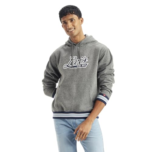 Image of Levi's Men Cotton Hooded Sweatshirt
