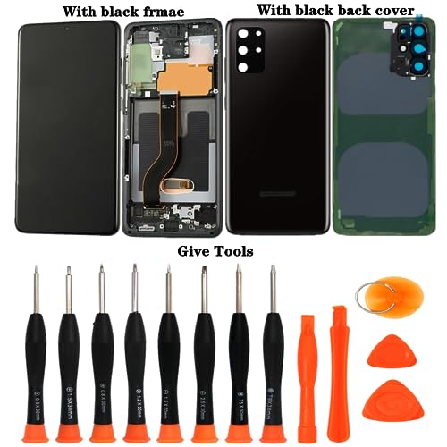 Original 6.7" for Samsung S20 Plus Display Touch Screen Digitizer S20 Plus 5G G985F G985F/DS G986B G986B/DS G986F G986F/DS G986UG986W LCD Screen Replacement (with Black Frame+Back Cover+Tools) image_1