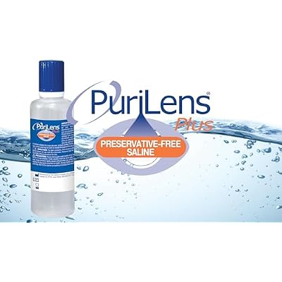 Purilens Plus Preservative-Free Contact Lens Saline 120ml (4 fl. oz.) 12 Pack