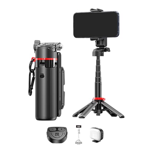 Trípode para palo selfie Irfora con control remoto y luz de relleno para fotos de grupo