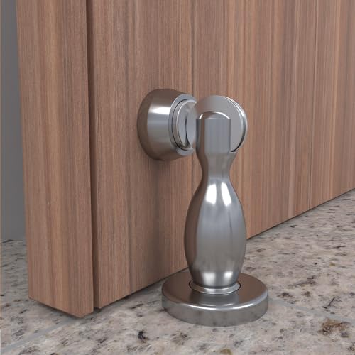 Image of Boniry Premium Magnetic Door Stopper | Durable, Stylish & Rustproof | Protects Doors | Strong Hold, Easy Installation | Perfect for Home & Office Use (4, Satin Black)