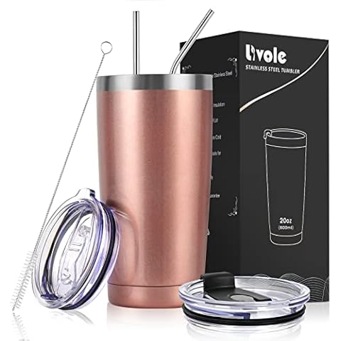 Livole 20OZ Thermal Travel Mug with Lids Cover