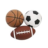 Ein Set Mini-Sportbälle einschließlich Fußball, Fußball und Basketball.