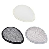 FINGERINSPIRE 3PCS Teardrop Fascinator Hat Base 5x4 inch (Black, White, Gray) Linen Mesh Millinery Base Cocktail Hats Making Base, Hat Craft Material for Making Fascinators and Cocktail Hats