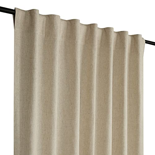 Farmhouse Curtain In Linen 50X84 Natural, Linen Cotton Curtains, 2 Panels Curtain,Tab Top Curtains, Room Darkening Drapes, Curtains For Bedroom, Curtains For Living Room, Natural Curtain Set Of 2 #TOP3