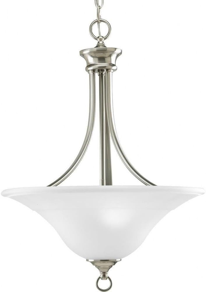 Progress Lighting 3-Light Foyer Pendant, Trinity Collection, Indoor, P3474-09, Brushed Nickel