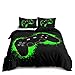 HOSIMA - Parure da letto per bambini e adulti, set copripiumino per controller di videogiochi per bambini, con federa per cuscino per 1 persona, colore: Nero