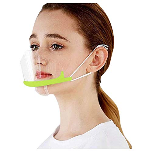 Preisvergleich Produktbild 10 Stück Gesichtsvisier Safety Gesichtsschutzschild Visier Gesichtsschutz Anti-Fog Anti-Öl Gesundheitsschutzmaske Schutzvisier - Hygiene Spezielle Anti-Saliva Gesichtsschutzschirm (Grün)
