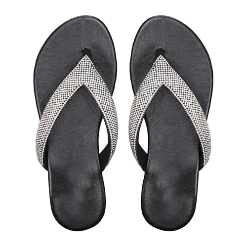 Generico Sandalias Mar Mujeres Chanclas Leer Mar Flip-Flops Antideslizante Verano Piscina Cuña Zapatos Chanclas Dulces Zapatillas De Casa Ducha Sandalias Ofertas Flash Día Playa, Negro , 38 EU