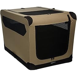 Ventilador Transportin Perro Amazon Basics - Transportín para perros, blando, plegable, 91cm