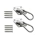 Heyous 2 Set Suspension Ceiling Wall Mount U Hook Anchor Hanger Stainless Steel Heavy Duty Multi Purpose Hammock Swing Ceiling Hook Metal Base Plate with Snap Hook