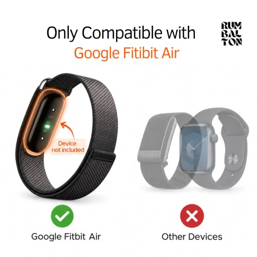 Image of Soft Silicone Strap Compatible with Google Fitbit Air, Sport Replacement Band, Adjustable Breathable Wristband for Workout, Running & Daily Wear