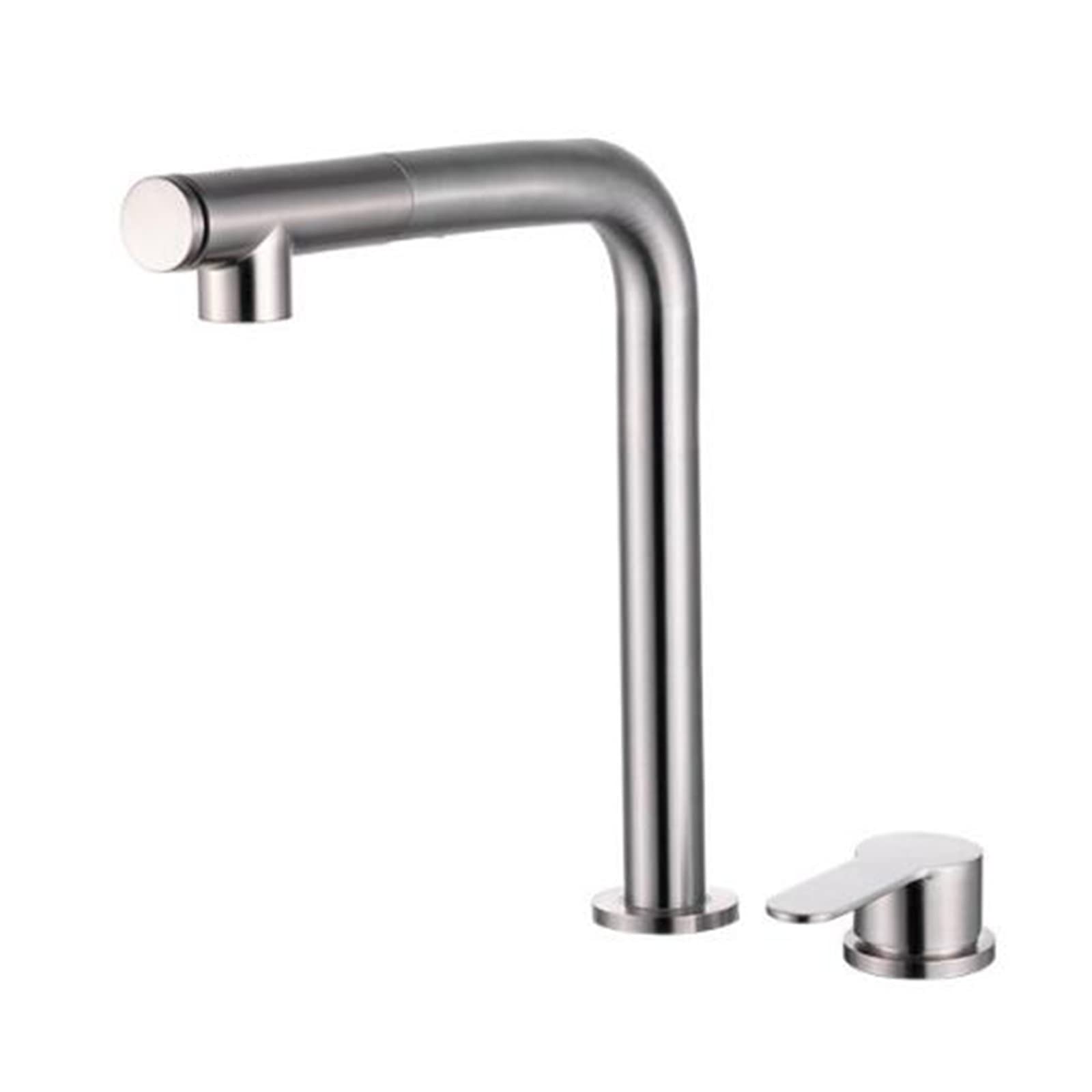 Mitigeur de cuisine en acier inoxydable avec douchette multifonction double jet