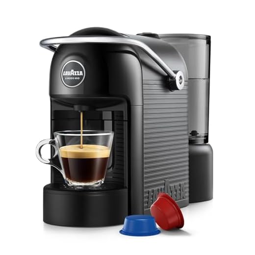 Lavazza, A Modo Mio Jolie EVO, Coffee Capsule Machine, Made from 36% Recycled Plastic, Compatible with A Modo Mio Pods, with Removable Cup Rest, Automatic Shut-Off, 1250 W, 220–240 V, 50–60 Hz, Black